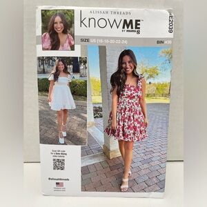 Alissa’s Threads Know Me Baby Doll Dress Pattern. Size 16-24